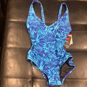 TYR Monaco VNeck Control Fit 1 Piece UPF 50+ Sz 8